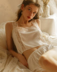 Women’s Lace Suspender Shorts Set – Pure Desire Two-Piece