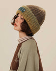 Women’s Wool Blend Vintage Gradient Knitted Hat – Cozy Warmth with Retro Charm