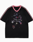 Striped Graffiti Bars T-shirt For Women