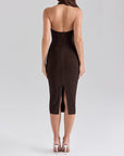 Sexy Slim-Fit Knitted Hip Dress – Spaghetti Straps with Side Slit Elegance