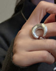✨WOMEN'S S925 Sterling Silver Matte Texture Ring (Adjustable)
