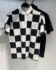 Polo classique à carreaux pour homme - 100 % coton, essentiel pour l'été (carreaux noirs et blancs, S-XXL)