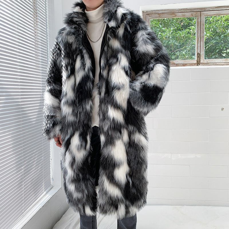 Men’s Cloak Plush Coat – Casual Warmth with Effortless Street Style