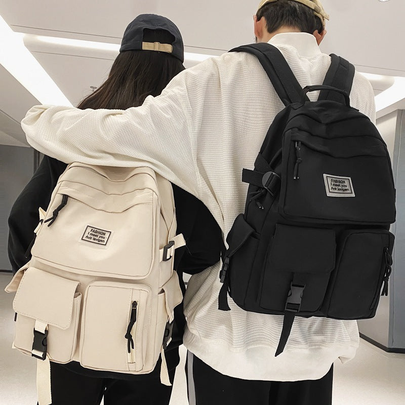 Unisex Trendy Nylon Backpack – Lightweight School & Travel Everyday Bag