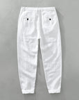 Men’s Pure Linen Loose Casual Cropped Pants – Lightweight Summer Comfort