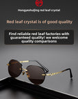 Men’s Red Leaf Natural Crystal Aviator Eyeglasses – Retro Pilot Style with UV Protection