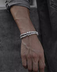 Men’s 999 Sterling Silver Wheat Ear Bracelet – Original Design Beaded Style