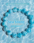 Women’s Natural Crystal Sea-Pattern Stone Bracelet – Tranquil Energy & Timeless Style