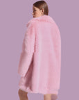 Women’s Mid-Length Faux Fur Coat – Thickened Plush Winter Outerwear