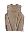 Summer Retro Washed Cotton Tank Top Vest For Men