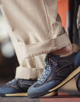 Men's Retro Breathable Sneakers - Navy Blue Casual Lace-Ups (Sizes 38-44)