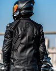 Combinaison pantalon de moto coupe-vent en cuir pour homme