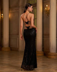 ✨ Women’s Sexy V-Neck Sequin Backless Long Dress – Elegant Party Style