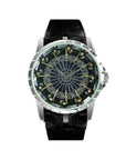 Men 47mm Large Dial Quartz Wristwatch – 200M Waterproof Leather Strap Watch with Mineral Glass