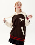 Women’s Vintage Knitted Cardigan Hoodie – Cozy Leisure with Retro Charm