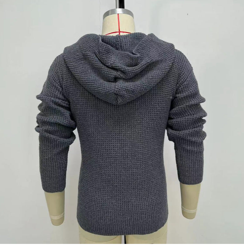 🧥 Men’s Chunky Knit Cardigan – Winter Layering Essential