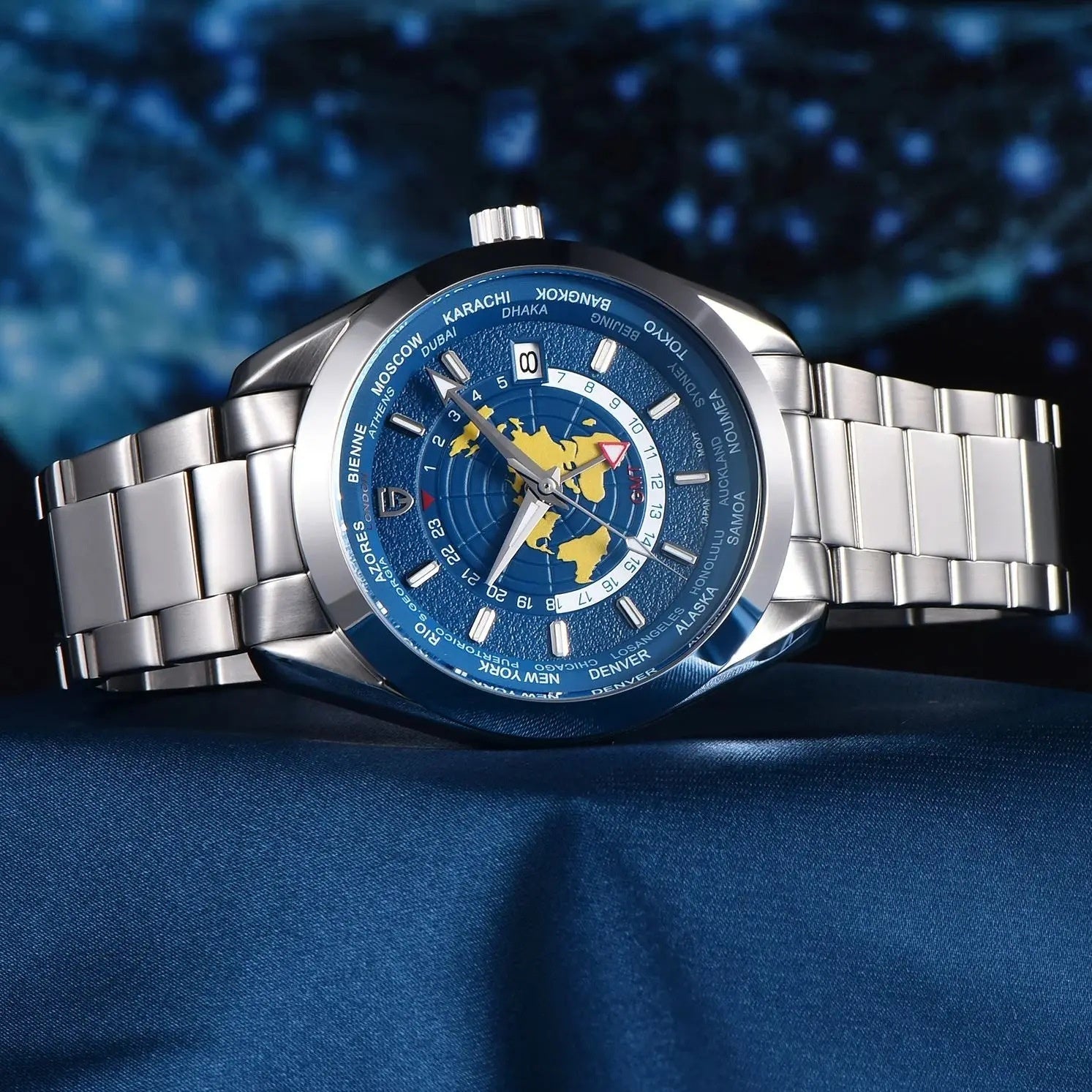 Men's Professional GMT Automatic Watch – Dual Time Zone Luxury Timepiece – Sapphire Crystal & 200M Waterproof