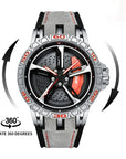 🏎️ Wheel-Inspired Racing Watch – 3D Hollow Design | Quartz Precision | 6 Colorways