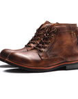 Bottines à lacets en cuir pour homme – Un style robuste et un confort tout au long de la journée