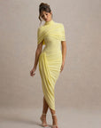 Women’s Elegant Slim-Fit Pleated Maxi Dress – High-Waist Milk Silk Fashion Lady Pullover Gown