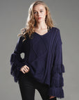 Lose Pullover Frauen Quaste Reine Farbe