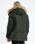 Veste longue d'hiver en coton pour homme – Doublure en vinyle-polyester