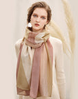 Luxuriöser Wollschal für Damen – 190 x 60 cm, rechteckig (multifunktionales Winteraccessoire, Geschenk in Juwelenfarbe)