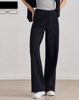 👖 High-Waisted Loose Pants for Women – Breathable Rayon Blend | All-Season Comfort | White/Black/Mocha