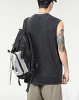 Summer Retro Washed Cotton Tank Top Vest For Men