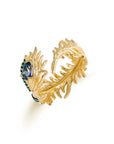 💍 London Blue Topaz Ring – Modern Geometric Elegance
