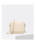 Women’s Pearl Chain Messenger Bag – Elegant Small PU Bucket Shoulder Bag