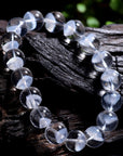 Women’s Natural White Ghost Pyramid Bracelet – Spiritual Purity ; Inner Harmony