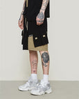 Men's Classic Loose Shorts – Workwear Casual with Contrast Stitching