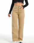 Women’s Autumn Straight Wide-Leg Jeans – High Waist Comfort Fit