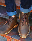 Herren Low Top Martin Stiefel aus echtem Rindsleder