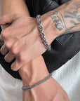 Men’s Hip-Hop Titanium Steel Bracelet – Bold Urban Chain, Non-Fading