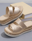 Women’s Plus Size Peep-Toe Wedge Sandals – Chic Comfort with Everyday Elegance