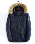 Veste longue d'hiver en coton pour homme – Doublure en vinyle-polyester