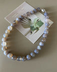 Natural Agate Beaded Necklace For Women
