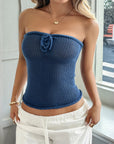 Women’s Hot Girl Tube Top Woolen Vest – Slim Fit Floral Knit Style