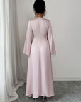 Women’s Simple Style Advanced Long Sleeve Dress – High Waist Elegant Design