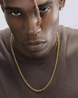 Men’s Hip Hop 18K Gold Titanium Steel Necklace – Bold Street Style Chain