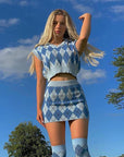 Women’s Casual Skirt Suit – Effortless Chic in Blue