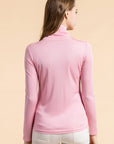 ✨ Women's 19 Momme Mulberry Silk Shirt – High Neck Luxury Base Layer (100% Pure Silk) – Timeless Elegance