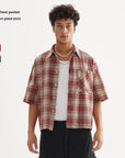 Loose Short Plaid Fashion Short Sleeve Shirt