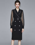 Women's Small Suit Dress – Mid-Length Autumn Business Wear with Effortless