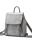 👜 Premium Leather Backpack for Women – Genuine Double-Layer Cowhide |