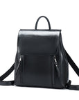 👜 Premium Leather Backpack for Women – Genuine Double-Layer Cowhide |