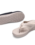 Women’s Hollow Wedge Sandals – Lightweight EVA Cowhide Slip-On Shoes