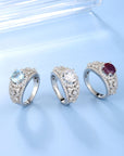 Natural Gemstone Crystal Ring Jewelry